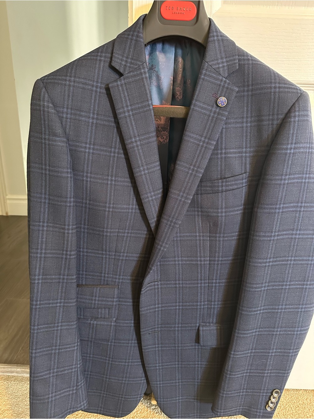 Ted Baker Blue Plaid Men's Sport Coat